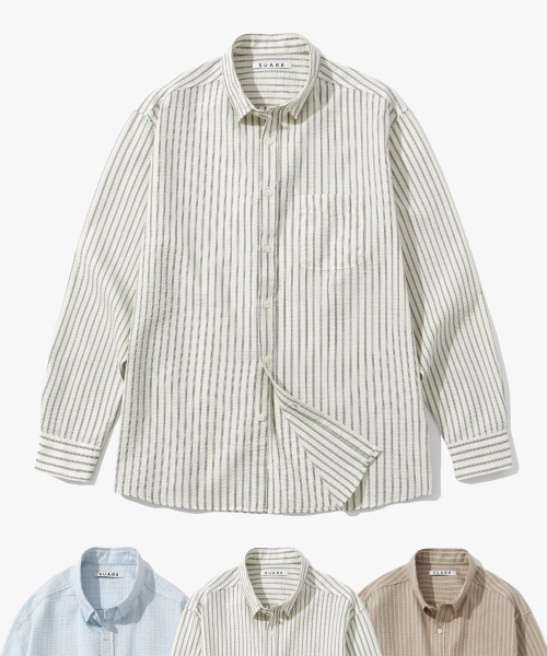 Crease Stripe Shirt - 3 COLOR