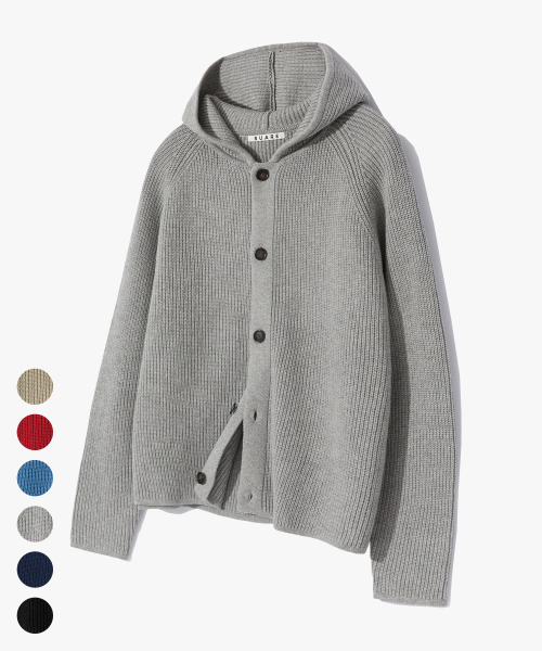COTTON MINIMAL HOOD KNIT - 6 COLOR