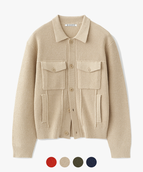 TRUCKER KNIT JACKET - 4 COLOR