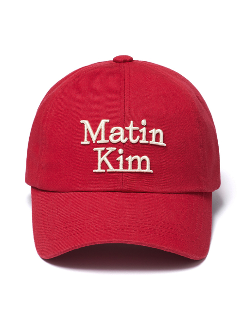 MATIN VOLUME LOGO BALL CAP IN RED