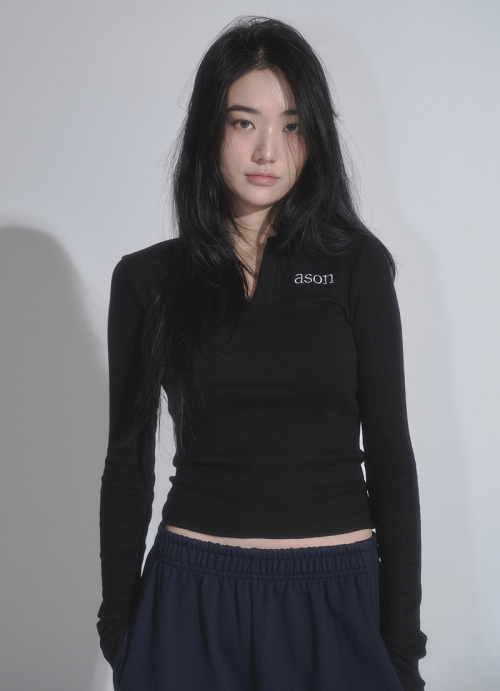 IVY COLLAR LONG SLEEVE / BLACK