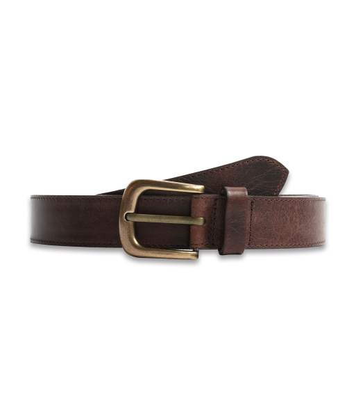 Cowhide Vintage Crack Leather Belt BROWN