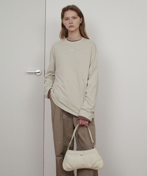 BASIC ENOR LONG SLEEVE T-SHIRT - BEIGE
