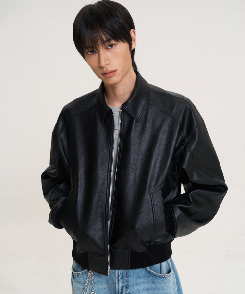 Oversized Phantom Leather Jacket