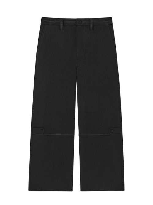 STITCH POINT BUTTON TROUSER FOR MEN IN CHARCOAL