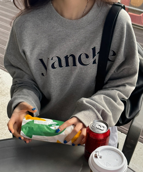 YANCHE 맨투맨_멜란지그레이