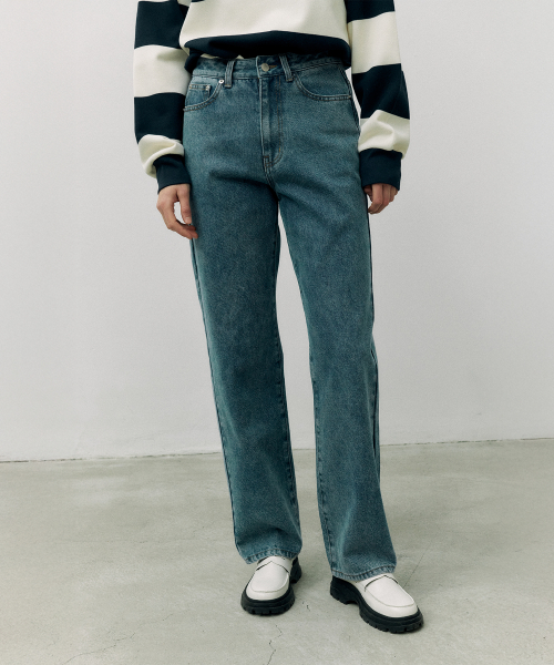 NUBASIC CLASSIC FIT DENIM PANTS BLUE