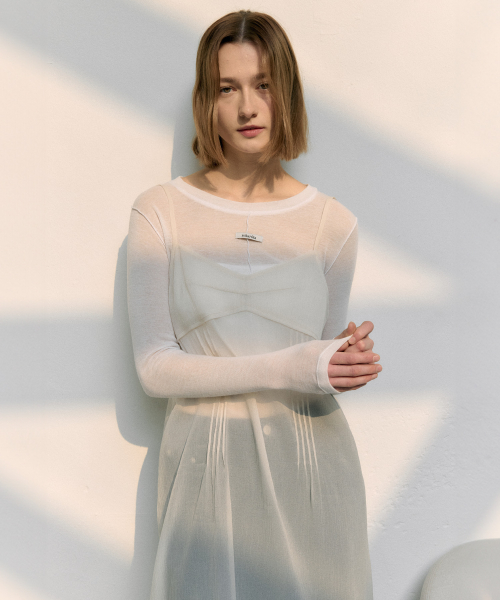 SHEER LAYERED ONEPIECE CREAM