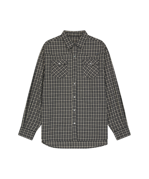 Western Vintage Check Shirts (Black)