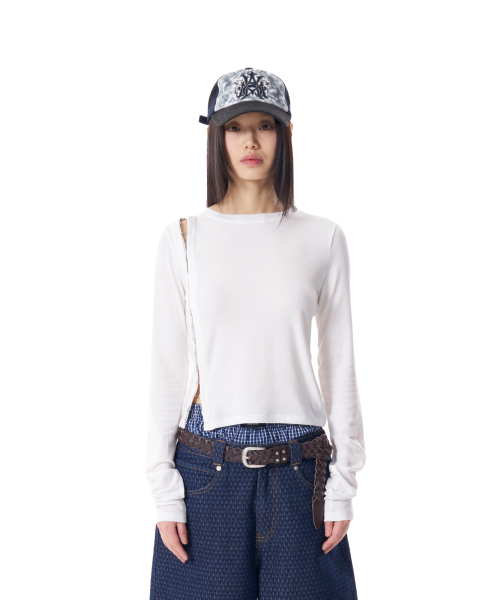 Side Hook Long Sleeve (White)