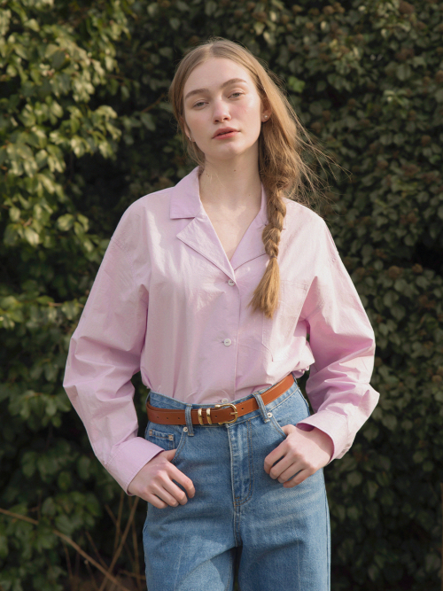 HESTIA v neck shirt_LAVENDER