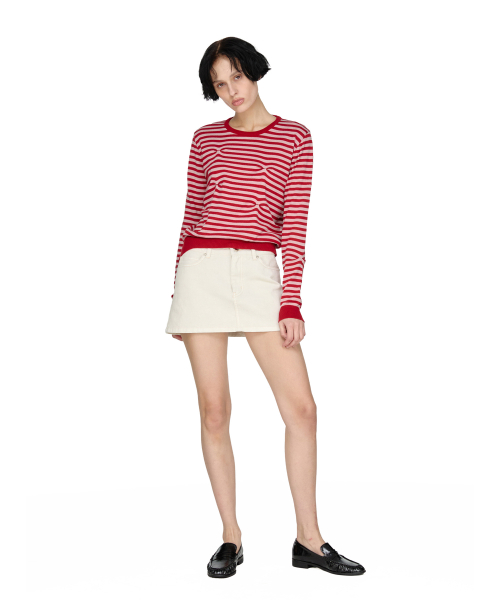 Stitch Stripe Knit, RED