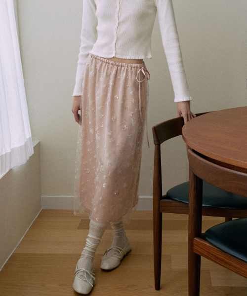 Spangle layered Skirt[LMBESPSK5406]-2color