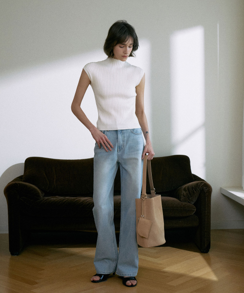 [기장선택]Classic Straight Denim[LMBFSP23DN3129]-Light Blue