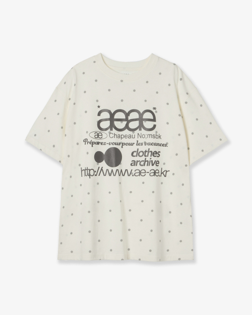WEB LOGO DOT T-SHIRTS [CREAM]