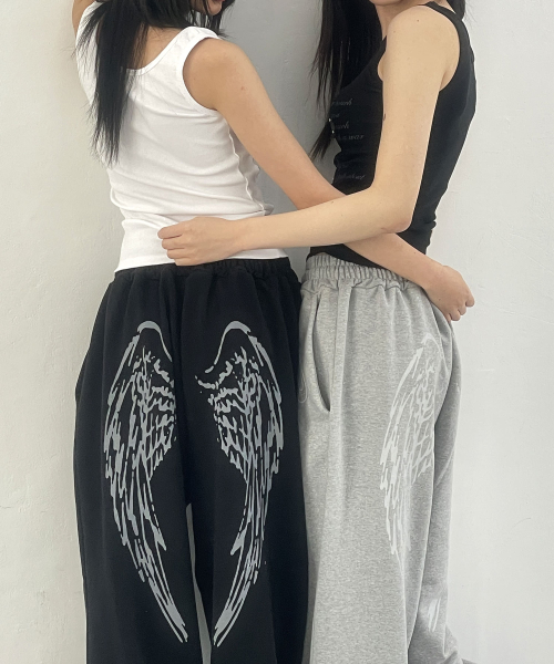 ANGEL VINTAGE SWEATPANTS (BLACK) F25QD819