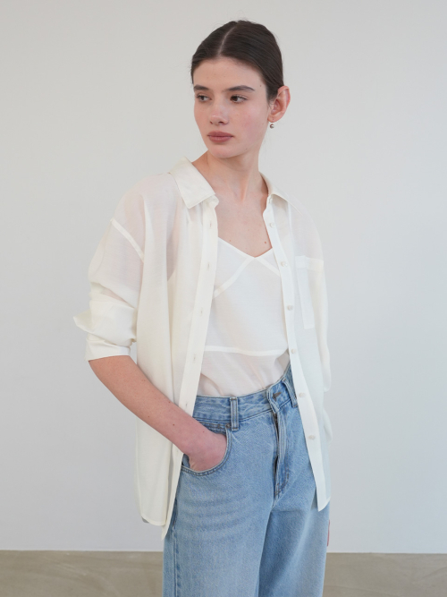 Sheer Bustier Shirts NEW5XB329