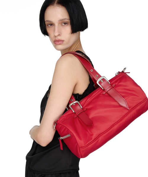 Padded Symbol Travel Bag, RED