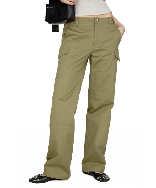 Low-rise Cargo Pants, KHAKI