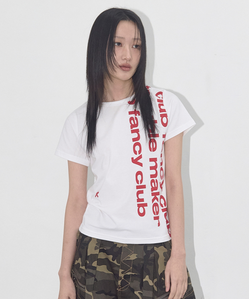 BAYWATCH CROP TEE (WHITE) F25QB103