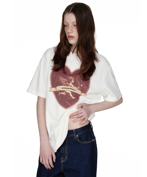 Cupid Overfit T-shirt, WHITE