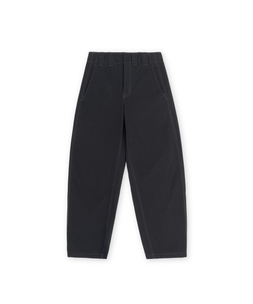 W Washed Work Pants, Black