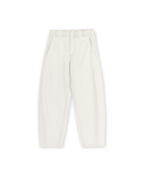 W Washed Work Pants, Ecru