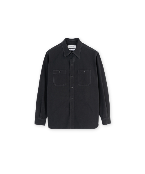 Washed Work Shirt, Black