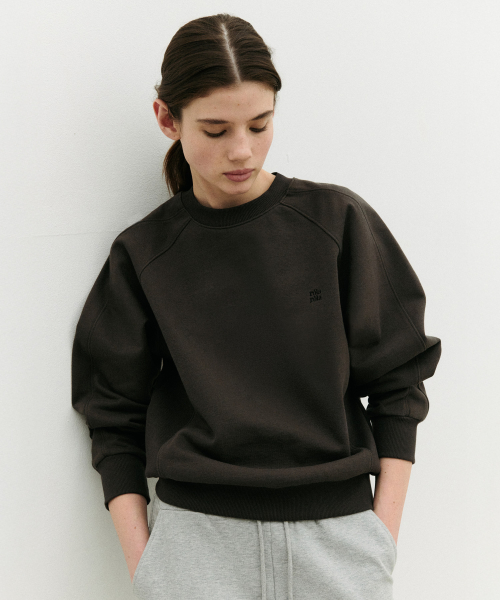 NUBASIC LOGO SWEATSHIRT CHARCOAL