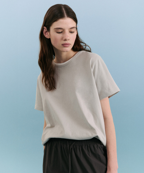 NUBASIC STANDARD ROUND NECK T-SHIRT GRAY