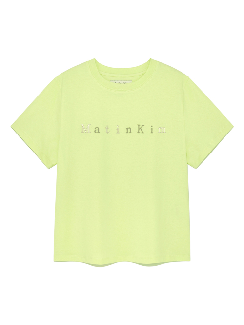 STICKER GRAPHIC LOGO TOP IN LIME