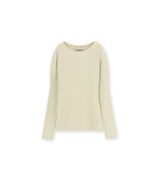 W Boatneck Long Sleeve, Yellow