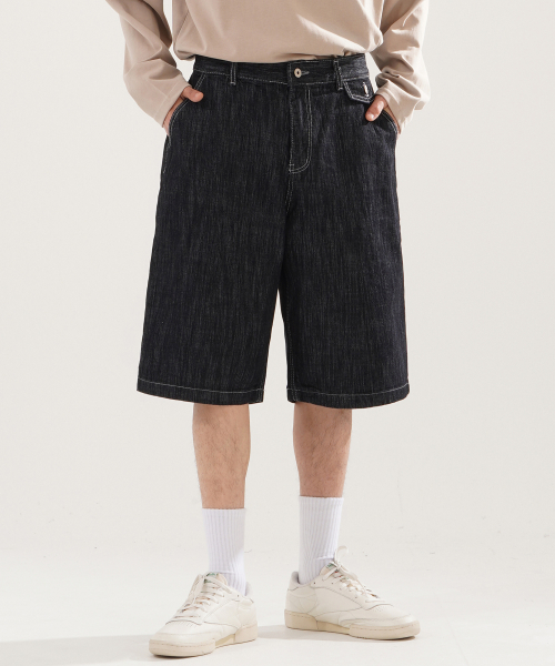 Dobby Slub Bermuda Pants Indigo NSSP2621
