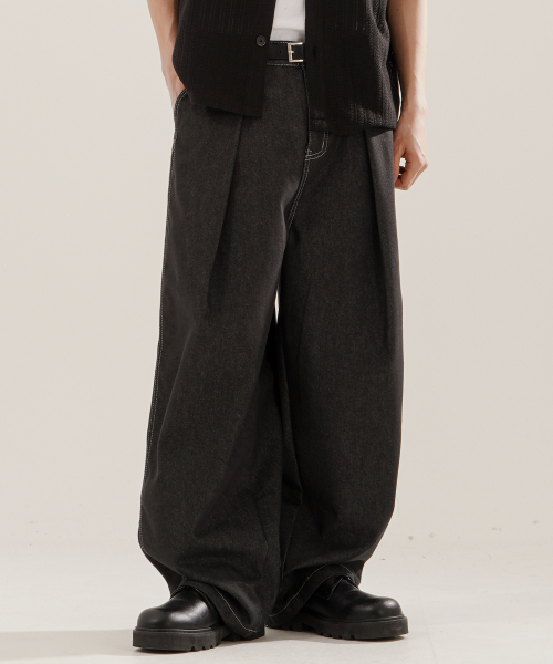 Sleek Non Fade Denim Pants Black NSLP2610
