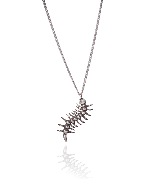 Centipede Necklace - Silver