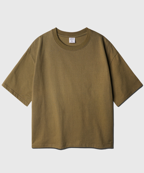 Boy Crop Short T-Shirt Olivebeige KJST2619