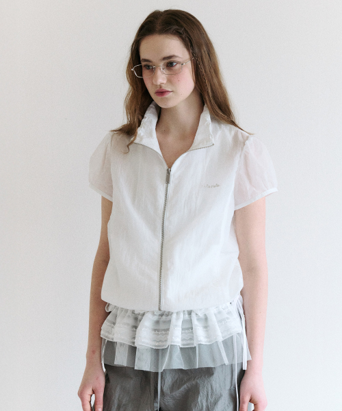 STRING HALF WIND JACKET WHITE