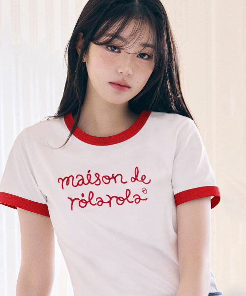 MAISON DE ROLA RINGER T-SHIRT WH+RD