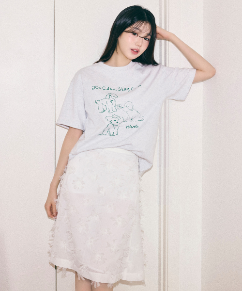 SHEER MIDI SKIRT WHITE