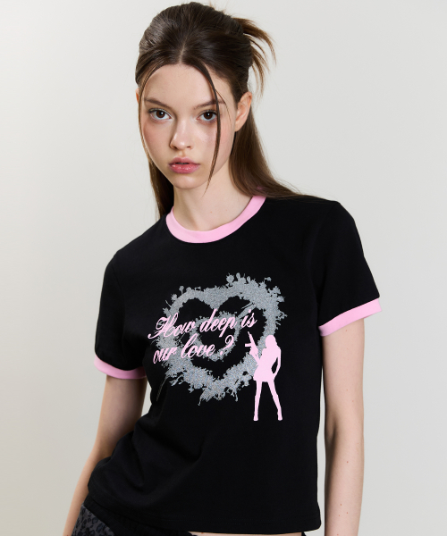 SM HOW DEEP HEART TANG TEE(BLACK)