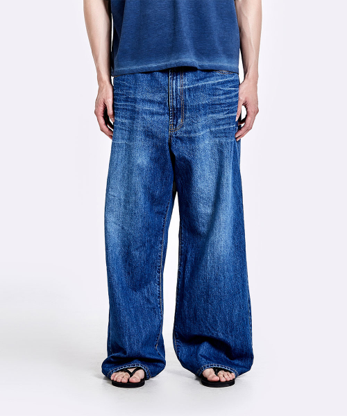 Oversized denim pants - Deep blue