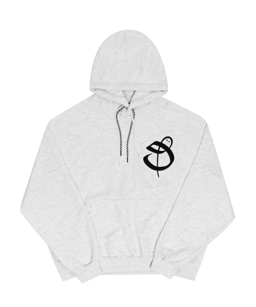 Snake Embroidered Hoodie White