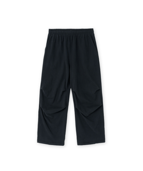 Smooth Jersey Parachute Pants, Vintage Black