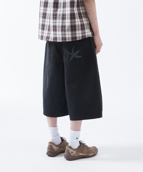 TCM starfish half chino pants (black)