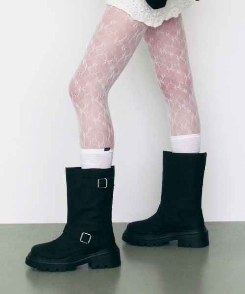 CITY BUCKLE RAIN BOOTS BLACK