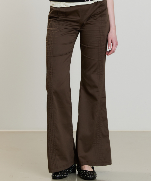 SM PINTUCK PANTS(BROWN)