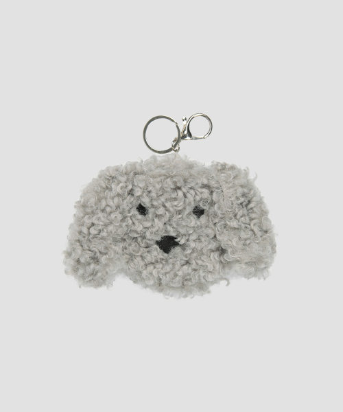 ROLA PUPPY FRIENDS POUCH KEYRING GRAY