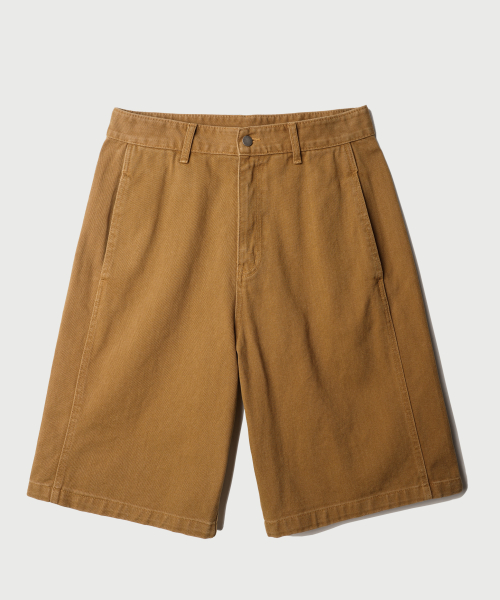 Skill Washed Bermuda Pants Camel NSSP2623