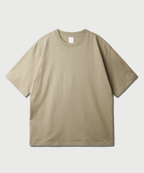 Effect Regular Short t shirt Beige OYST2624