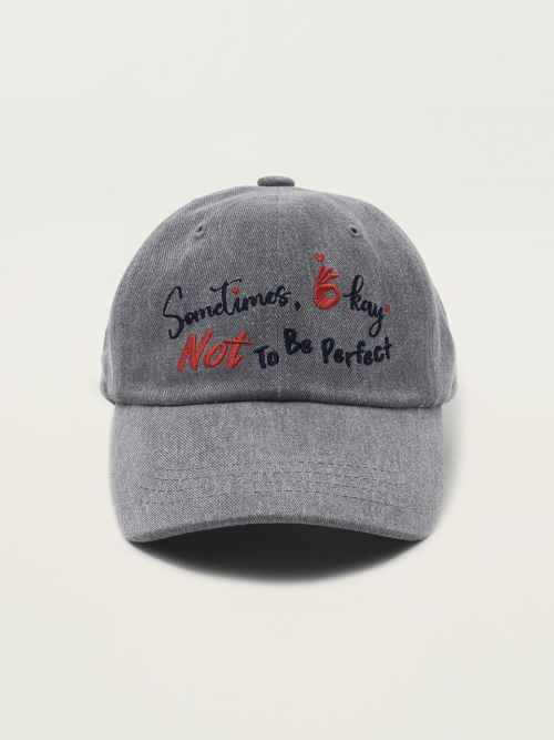 [Unisex] Sometimes Okay Ball Cap (Charcoal)